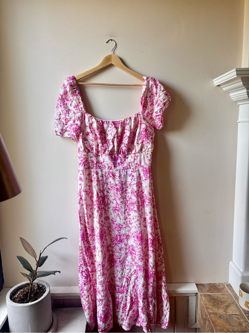 LONDON TIMES | floral puff sleeve dress | size 16 - Picture 3 of 8